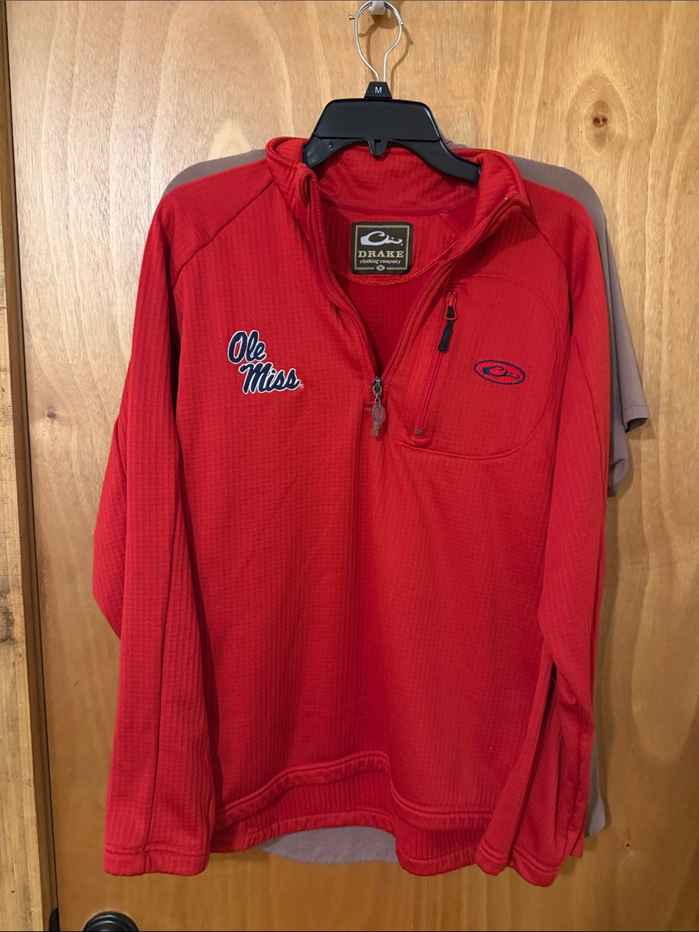 Drake Red Ole Miss Quarter-Zip Pullover